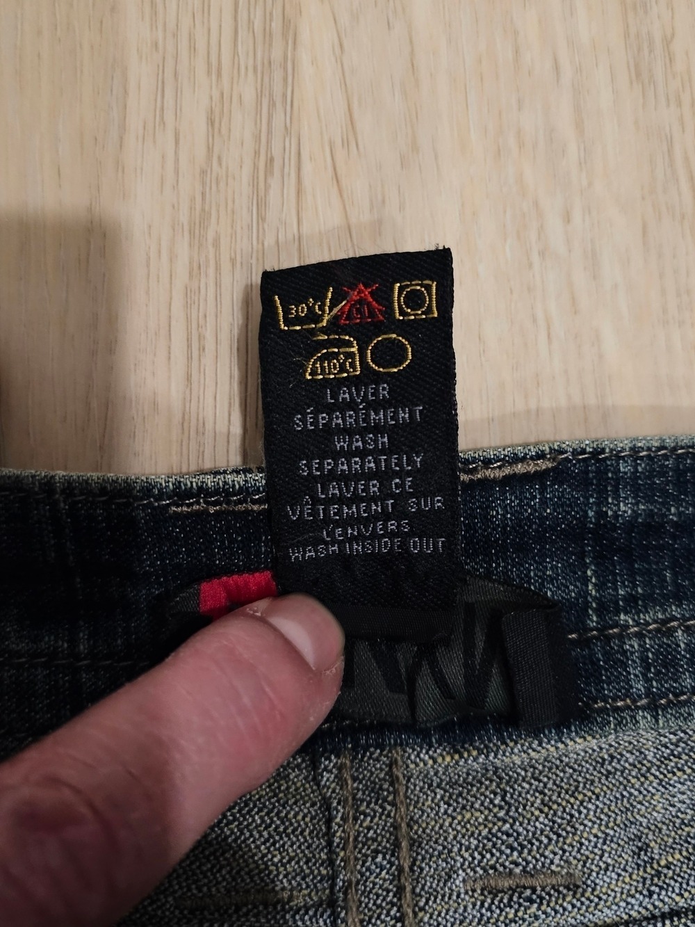 MXM Dark Wash Wide Leg Jeans - Picture 5 of 10